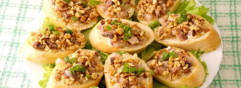 бутерброды с сельдью и орехами. Шаг 8