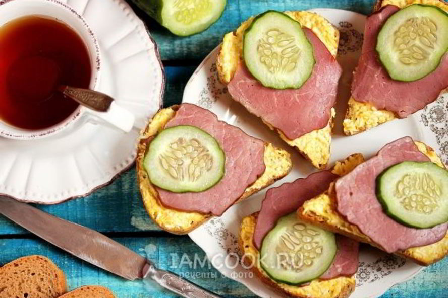 Рецепт бутерброды с ветчиной