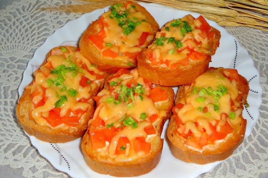 Рецепт бутерброды в духовке с помидорами