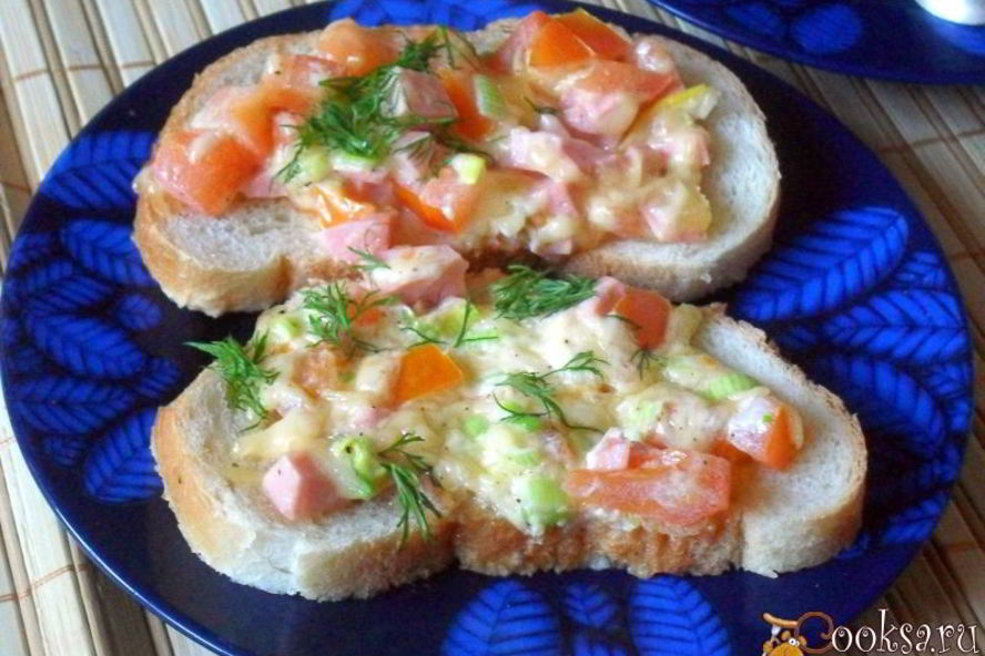 Рецепт горячие бутерброды мозаика