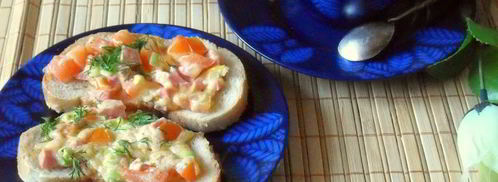 горячие бутерброды мозаика. Шаг 4