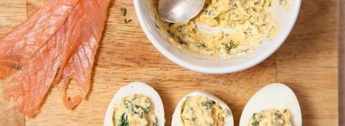 яйца, фаршированные семгой. Шаг 4