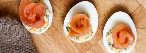 яйца, фаршированные семгой. Шаг 5