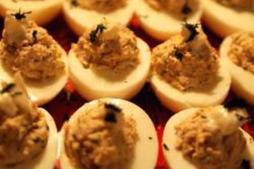 Рецепт яйца фаршированные тунцом