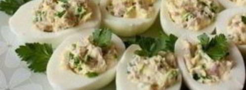 яйца, фаршированные ветчиной. Шаг 3