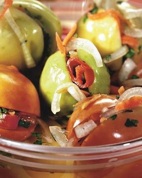 Фаршированные зеленые помидоры