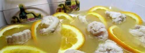 филе камбалы в апельсиновом желе. Шаг 12