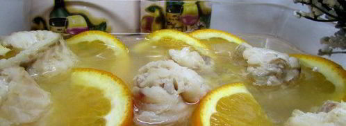 филе камбалы в апельсиновом желе. Шаг 13