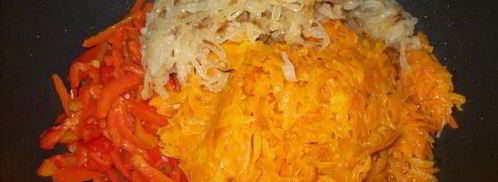 горячая закуска — соте из баклажанов с помидорами и перцем. Шаг 8