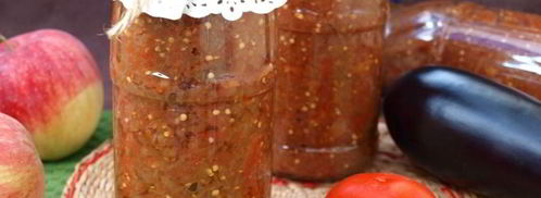 икра из баклажанов с яблоками. Шаг 7