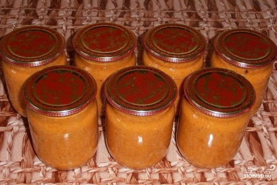 Рецепт кабачковая икра с соусом