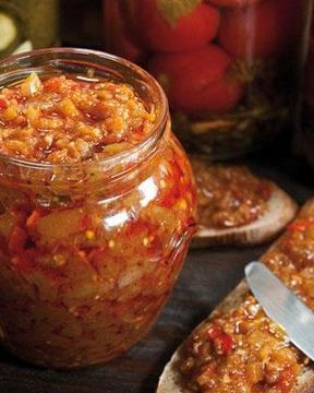 Овощная икра из баклажанов и перца
