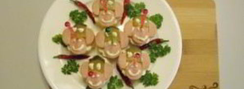 канапе обезьянки на шпажках. Шаг 10