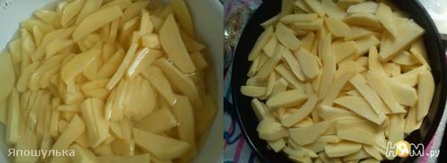 куриные бедра маринованные в кефире, с картошкой. Шаг 3