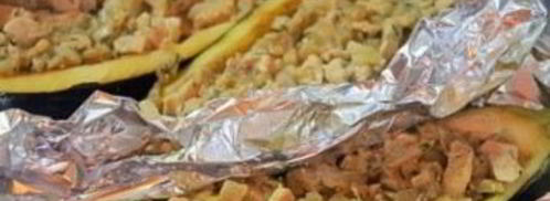 лодочки из баклажанов с курицей. Шаг 7