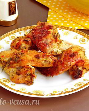 Маринованные крылышки, запеченные в духовке