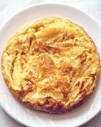 Банановый омлет с хлебом и сыром