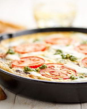 Фриттата с грибами и шпинатом