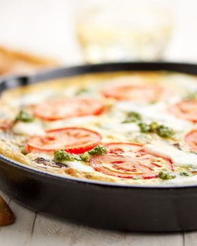 Фриттата с грибами и шпинатом