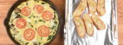 фриттата с грибами и шпинатом. Шаг 4