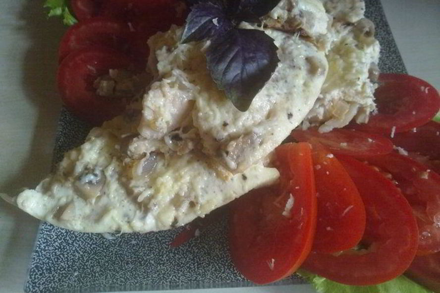 Рецепт фриттата с тилапией и грибами