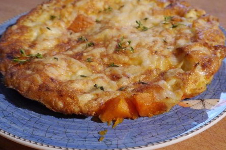 Рецепт фриттата с тыквой, моцареллой и тимьяном