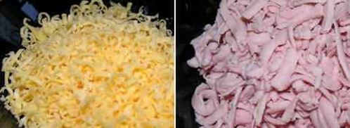 фриттата с зеленым горошком, ветчиной и луком. Шаг 13