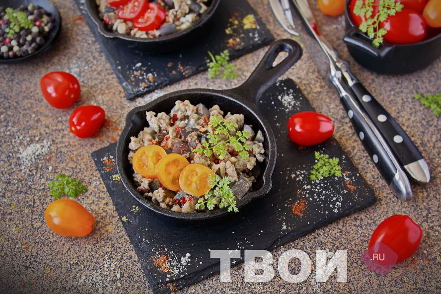 Рецепт омлет с баклажанами