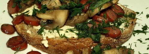 омлет с грибами и охотничьими колбасками. Шаг 6