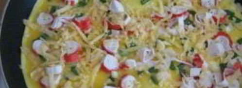 омлет с крабовыми палочками. Шаг 6