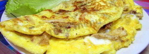 омлет с курицей и сыром. Шаг 12