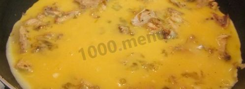 омлет с курицей и сыром. Шаг 7