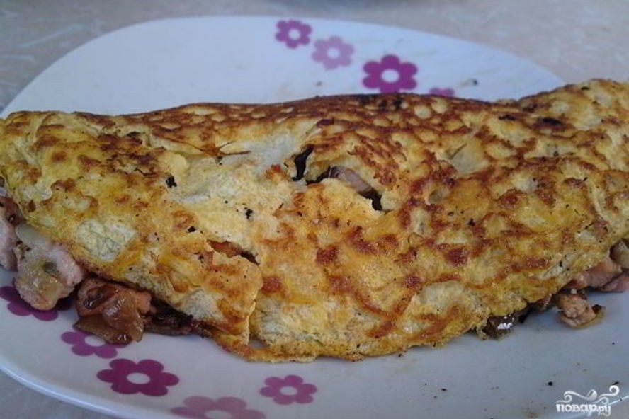 Рецепт омлета с лососема