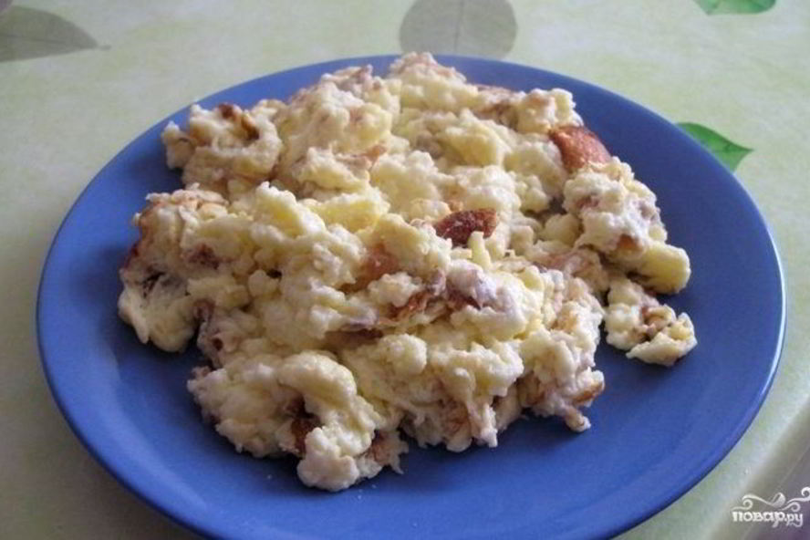 Рецепт омлет с мукой