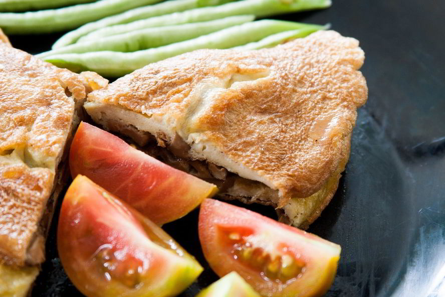 Рецепт омлет с шампиньонами