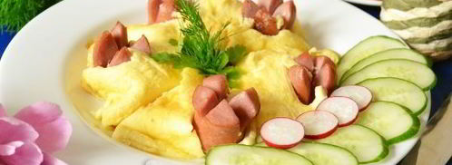 омлет с сосисками в мультиварке. Шаг 13