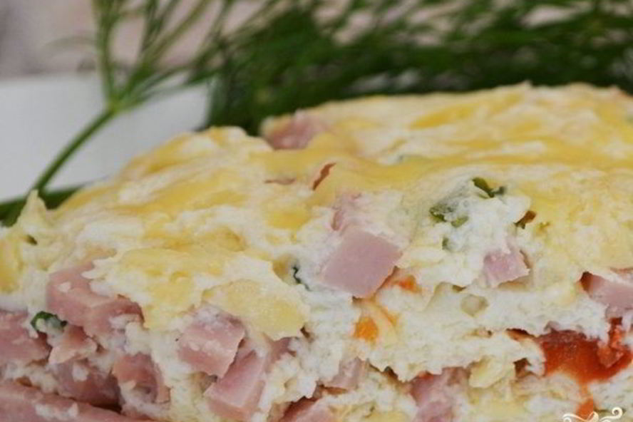 Рецепт омлет с ветчиной в мультиварке