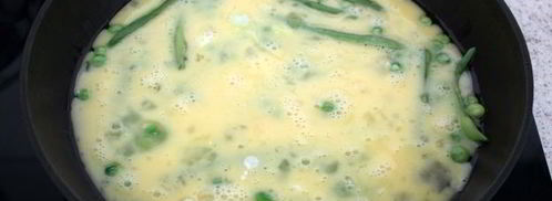 омлет с зеленым горошком и стручковой фасолью. Шаг 7