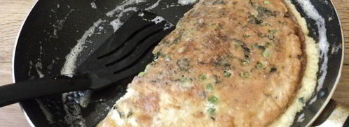 омлет с зеленым горошком. Шаг 9