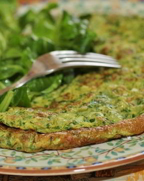 Омлет со щавелем в мультиварке