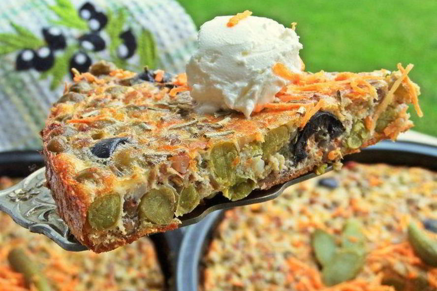 Рецепт омлеты с гречкой и маслинами