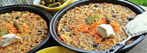 омлеты с гречкой и маслинами. Шаг 15