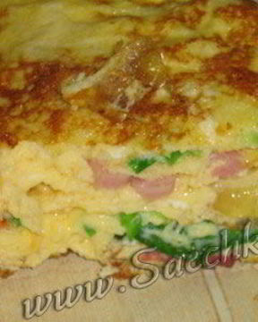 Слоеный омлет