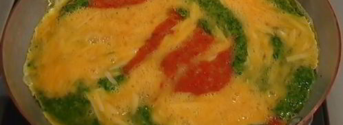 трехцветный омлет. Шаг 11