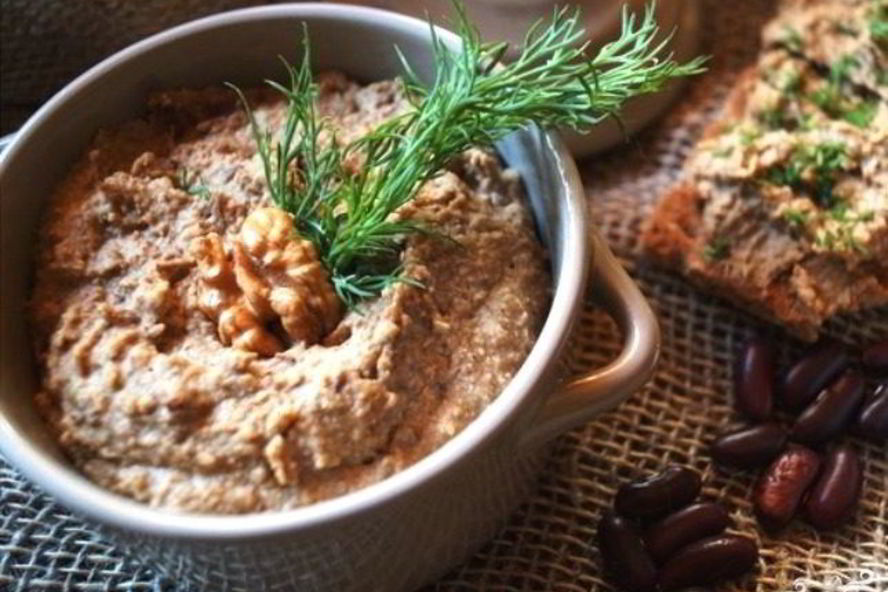 Рецепт паштет из фасоли с грибами