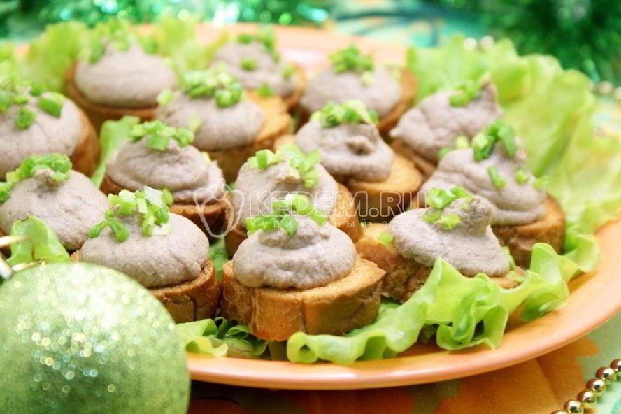Рецепт паштет из куриной печени праздничный
