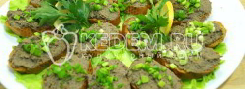 паштет из куриной печени с грибами. Шаг 10