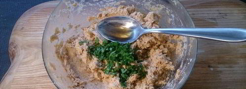 паштет из курицы с голубым сыром, инжиром и орехами. Шаг 7