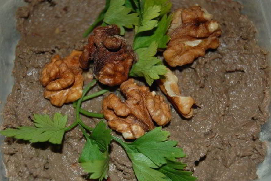 Рецепт паштет необычный с яблоками и орехами