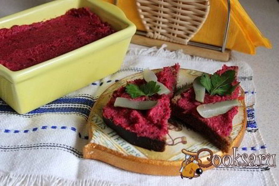 Рецепт постный фасолевый паштет со свеклой